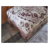 Floral scroll upholstered with wood...