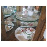 Cut glass Pitcher with matching dri...