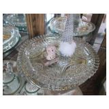Cut glass Pitcher with matching dri...