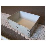 12in Decorative metal box, painted ...