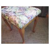 Embroidered and upholstered wood fr...