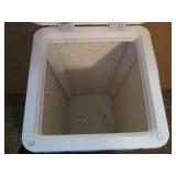 White Wicker Rattan laundry hamper ...