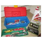 Small toolbox with misc house/hardw...