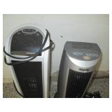 Pair of Lasko oscillating tower fan...