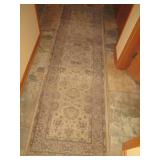 Neutral tone floor runner rug appro...