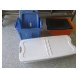 Misc storage totes and misc lids...