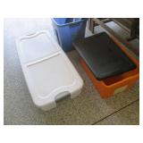 Misc storage totes and misc lids...