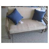 Wood framed Patio sofa/bench with c...