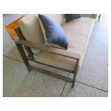 Wood framed Patio sofa/bench with c...