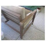 Wood framed Patio sofa/bench with c...