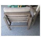 2-Wood framed Patio chairs with cus...