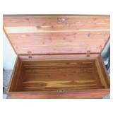 Cedar hope chest style bench approx...