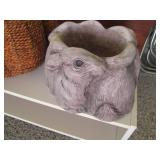 31in. Wooden shoe shelf, wicker bas...