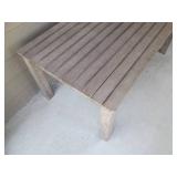Slatted woos patio coffee table app...