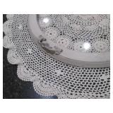 Wood framed glass serving tray and ...
