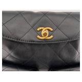 Chanel Black Quilted Leather Shoulder Bag - Gold CC Turn-Lock - Made in Italy