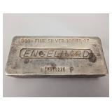 Engelhard 999+ Fine Silver Bar - 100 oz Troy Bullion