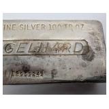 Engelhard 999+ Fine Silver Bar - 100 oz Troy Bullion
