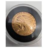 1909 Five Dollar Indian Head Gold Coin