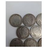 Barber Quarter Dollar Coins 90% Silver