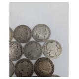 Barber Quarter Dollar Coins 90% Silver