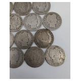 Barber Quarter Dollar Coins 90% Silver