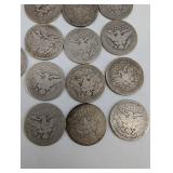 Barber Quarter Dollar Coins 90% Silver