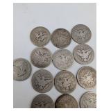 Barber Quarter Dollar Coins 90% Silver