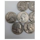 Washington Quarters - Assorted Dates 1940s-1964 90% Silver