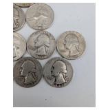 Washington Quarters - Assorted Dates 1940s-1964 90% Silver