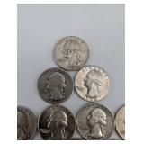 Washington Quarters - Assorted Dates 1940s-1964 90% Silver