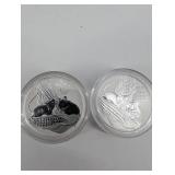 2 Australia 1/2 .999 Silver Coins