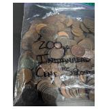 200 Mixed Date Indian Head Penny's