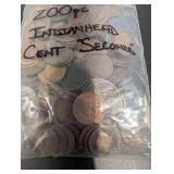 200 Mixed Date Indian Head Penny's