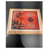 Fire Fighter Service Through Courage Commemorative Knife Set in Wood Case