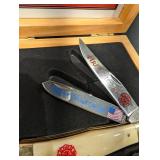 Fire Fighter Service Through Courage Cutlery Knife & Wooden Display Case