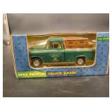 John Deere 1955 Pickup Truck Bank - 1/25 Scale No. 105 Midland Implement