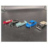 5-Piece Vintage Classic Model Cars Miniature Vehicle Assortment for Collectors