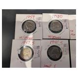 Jefferson Nickel Collection 1941S 1951S 1957S 1959D 1982D & 2024P/D