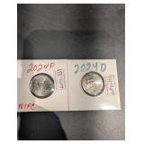 Jefferson Nickel Collection 1941S 1951S 1957S 1959D 1982D & 2024P/D