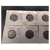 14-Count Jefferson 5-Cent Nickels Assortment - 1942, 1970-S, 1980-P, 2018-D