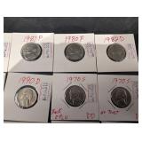 14-Count Jefferson 5-Cent Nickels Assortment - 1942, 1970-S, 1980-P, 2018-D