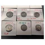 14-Count Jefferson 5-Cent Nickels Assortment - 1942, 1970-S, 1980-P, 2018-D