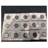 Jefferson Nickel Coin (15) - Mixed Variety Dates & Mint Marks 1946S-2023D