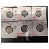 Jefferson Nickel Coin (15) - Mixed Variety Dates & Mint Marks 1946S-2023D