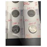 US Jefferson Nickels 1965P, 1984D, 1994P & 2003D-2025D (Lot of 12)
