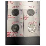 US Jefferson Nickels 1965P, 1984D, 1994P & 2003D-2025D (Lot of 12)