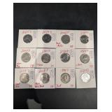 United States Quarter Dollar Coin Assortment - (12) 2025D 2024D 2002P 2000D
