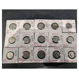 Jefferson Nickel 2005 P/D & 2023D Proof Assortment (15 Coins) With Handwritten Notes