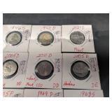 Jefferson Nickel 2005 P/D & 2023D Proof Assortment (15 Coins) With Handwritten Notes